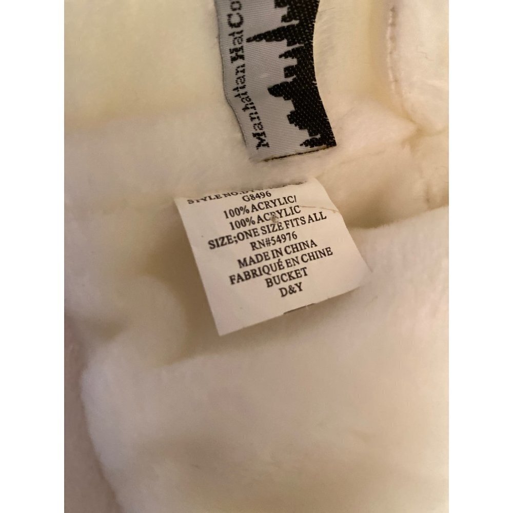 Manhattan Hat Co. Ivory Bucket Hat Soft Lining One Size - Picture 6 of 7